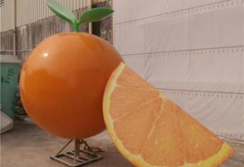 大型橙子雕塑廠家 創意小品  戶外橙子雕塑價格