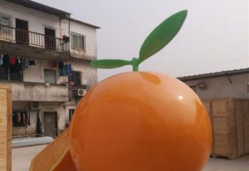 中式橙子雕塑廠家 果蔬小品 游樂場橙子雕塑價格