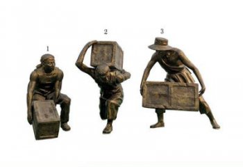 仿古工人雕塑廠家 草地小品 房地產工人雕塑廠