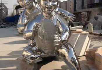 廣場小孩雕塑廠家 風(fēng)景區(qū)小品 鏡面不銹鋼小孩雕塑廠