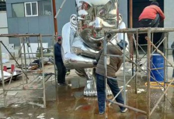 現(xiàn)代小孩雕塑廠家 大型別墅區(qū)擺件 創(chuàng)意不銹鋼小孩雕塑加工廠