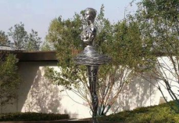 異形女子雕塑廠家 現代公園小品 創意不銹鋼女子雕塑工廠