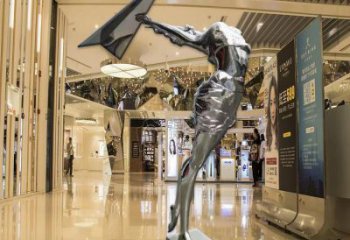 歐式女子雕塑廠家 抽象擺件 商場不銹鋼女子雕塑價格