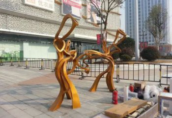 異形女性雕塑廠家 烤漆小品 不銹鋼抽象女性雕塑廠