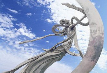 創(chuàng)意飛天雕塑廠家 風(fēng)景區(qū)小品 公園不銹鋼飛天雕塑廠