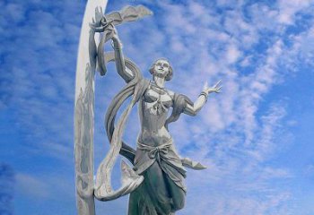 大型飛天雕塑廠家 鍛造小品 公園不銹鋼飛天雕塑產(chǎn)品