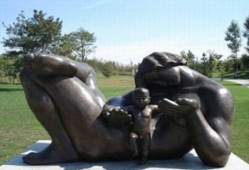 草地母愛雕塑廠家 現(xiàn)代公園小品 大型不銹鋼母愛雕塑廠