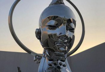 現(xiàn)代人頭雕塑廠家 大型擺件  鏡面不銹鋼人頭雕塑制作