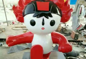 彩繪福娃雕塑廠家 現(xiàn)代擺件 街頭不銹鋼福娃雕塑廠