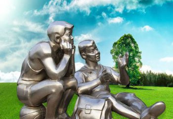 現代學生雕塑廠家 大型擺件  校園不銹鋼學生雕塑制作