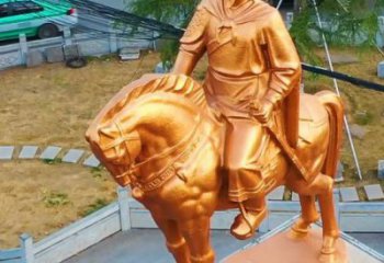 烤漆岳飛雕塑廠家 廣場小品 大型岳飛雕塑制作廠