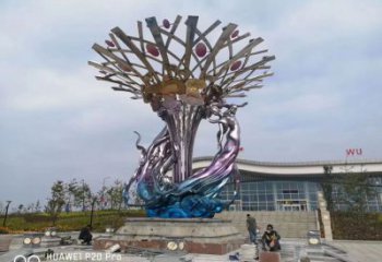 現代仙女雕塑廠家 大型別墅區擺件 廣場不銹鋼仙女雕塑價格