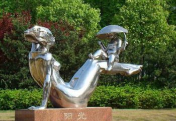 戶外母親雕塑廠家  公園小品  創(chuàng)意不銹鋼母親雕塑廠