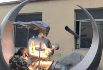 公園母親雕塑廠家 戶外擺件  創(chuàng)意不銹鋼母親雕塑工廠