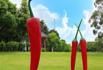 仿真辣椒雕塑廠家 現代擺件 烤漆不銹鋼辣椒雕塑廠