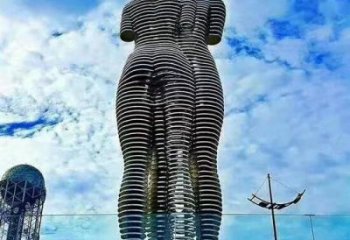 異形戀人雕塑廠家 現代公園小品 抽象不銹鋼戀人雕塑廠