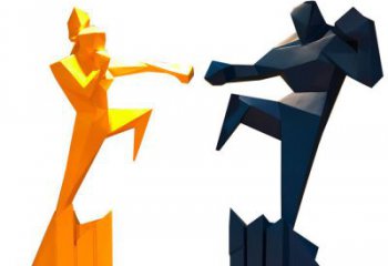 異形青少年雕塑廠家 現(xiàn)代公園小品 幾何不銹鋼青少年雕塑廠