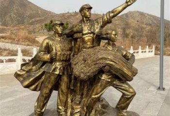 彩繪戰士雕塑廠家  廣場小品擺件 街頭戰士雕塑廠