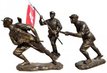 廣場(chǎng)戰(zhàn)士雕塑廠家 黨建小品  戶(hù)外戰(zhàn)士雕塑廠