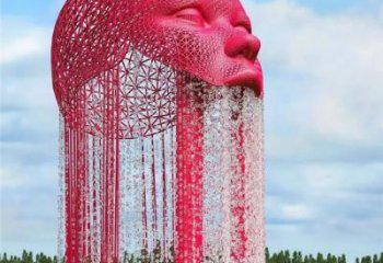 公園大頭入雕塑廠家  戶外擺件  創(chuàng)意不銹鋼大頭入雕塑廠