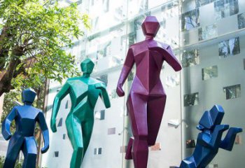 切面健兒雕塑廠家 庭院擺件  烤漆不銹鋼健兒雕塑廠