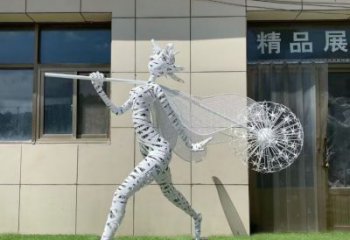 中式花仙子雕塑廠家  鏤空小品  歐式不銹鋼花仙子雕塑廠