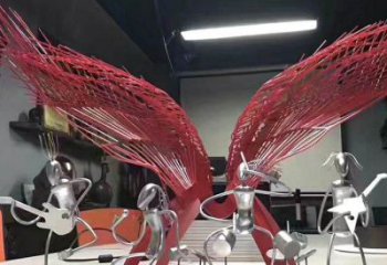 抽象音樂人雕塑廠家  幾何小品  異形不銹鋼音樂人雕塑廠