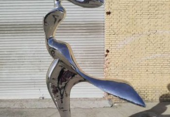 抽象美人魚雕塑廠家  創意小品  大型不銹鋼美人魚雕塑廠