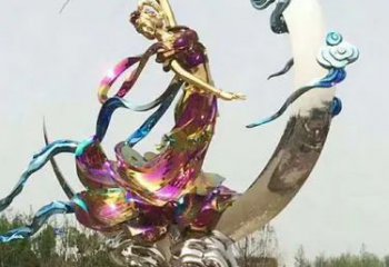 抽象嫦娥奔月雕塑廠家  創意小品 大型嫦娥奔月雕塑定制