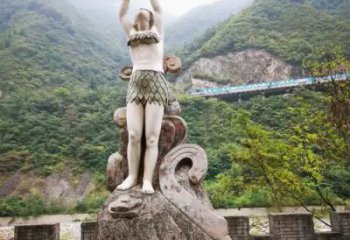 大型女媧補天雕塑廠家 街頭小品  戶外女媧補天雕塑定做