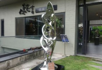 鏤空沖浪雕塑廠家 園林小品 抽象不銹鋼沖浪雕塑價格