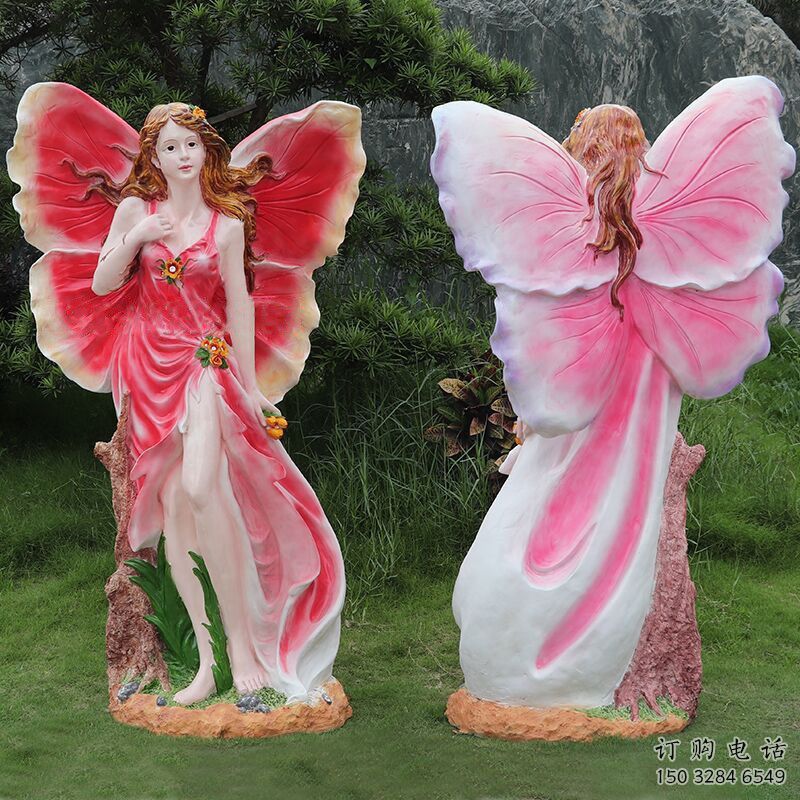 現(xiàn)代仙子雕塑廠家 大型別墅區(qū)擺件 彩繪仙子雕塑廠
