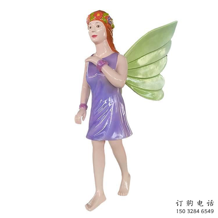 創(chuàng)意仙子雕塑廠家 烤漆現(xiàn)代小品 公園仙子雕塑廠