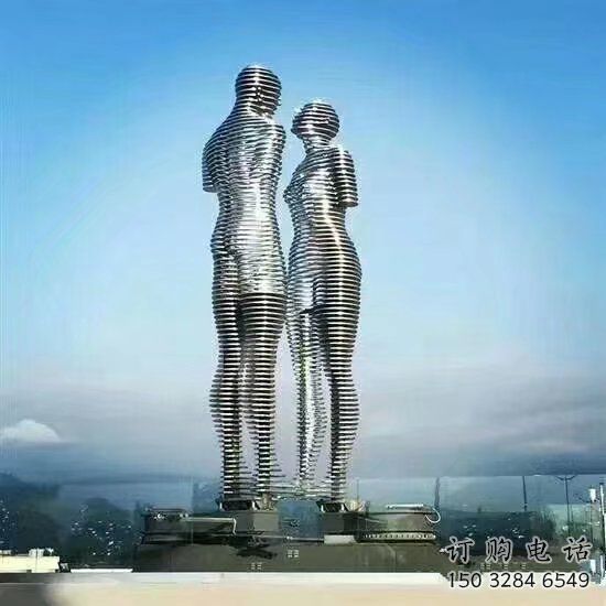 鏤空愛情雕塑廠家 園林小品 住宅小區不銹鋼愛情雕塑廠