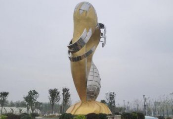 公園雙魚雕塑廠家 戶外擺件 烤漆不銹鋼雙魚雕塑小品