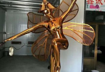 大型公園鍍金精靈雕塑