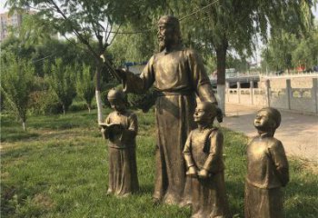 公園仿古兒童雕塑擺件