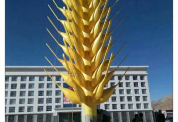 農(nóng)作物青稞雕塑 不銹鋼麥穗造型雕塑廠家