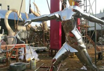 體育運動人物雕塑廠家 女孩跑步不銹鋼雕塑制作