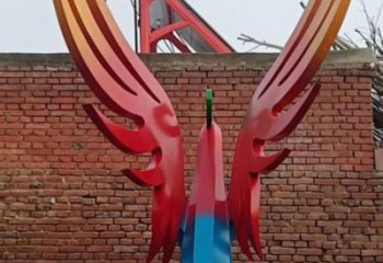 店門口鳳凰雕塑定制 創意動物雕塑 仿真擺件