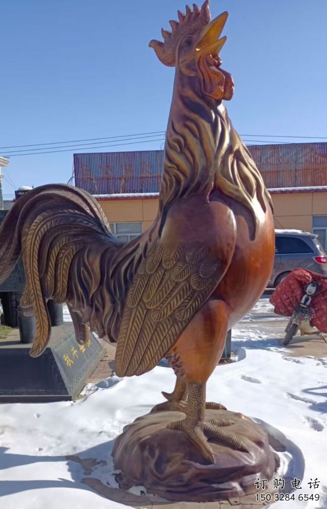 甘肅廣場小雞雕塑，動(dòng)物擺件，仿古工藝