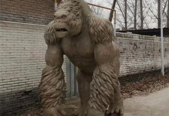 山東幼兒園猩猩雕塑，動(dòng)物主題，仿古工藝