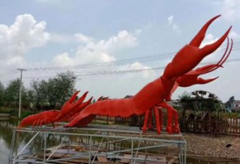 定制商場(chǎng)龍蝦雕塑 仿真動(dòng)物雕塑 店門口小品