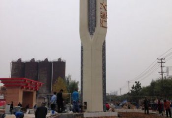 大門(mén)口精神堡壘雕塑廠家 發(fā)光公園標(biāo)識(shí)雕塑 仿真文化雕塑