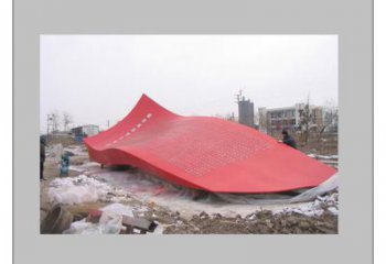 訂購小區(qū)紅旗雕塑廠，拉絲黨建雕塑，抽象效果