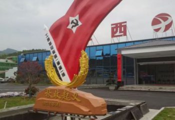 黨徽雕塑生產廠家，革命黨建雕塑，黨建擺件