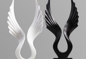 景區(qū)翅膀雕塑廠家制作，公園歐式雕塑，鐵藝材質(zhì)