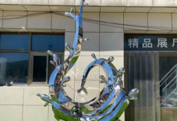 水景浪花雕塑廠家 彩繪剪紙波浪雕塑 現代波浪雕塑