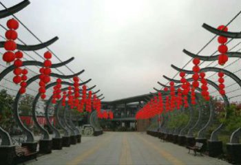 景觀燈籠雕塑觀賞性 剪影雕塑 商業(yè)街雕塑制作