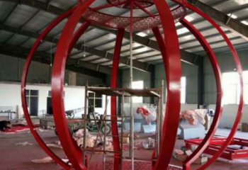 鏤空燈籠雕塑生產商 烤漆大型雕塑 彩繪雕塑